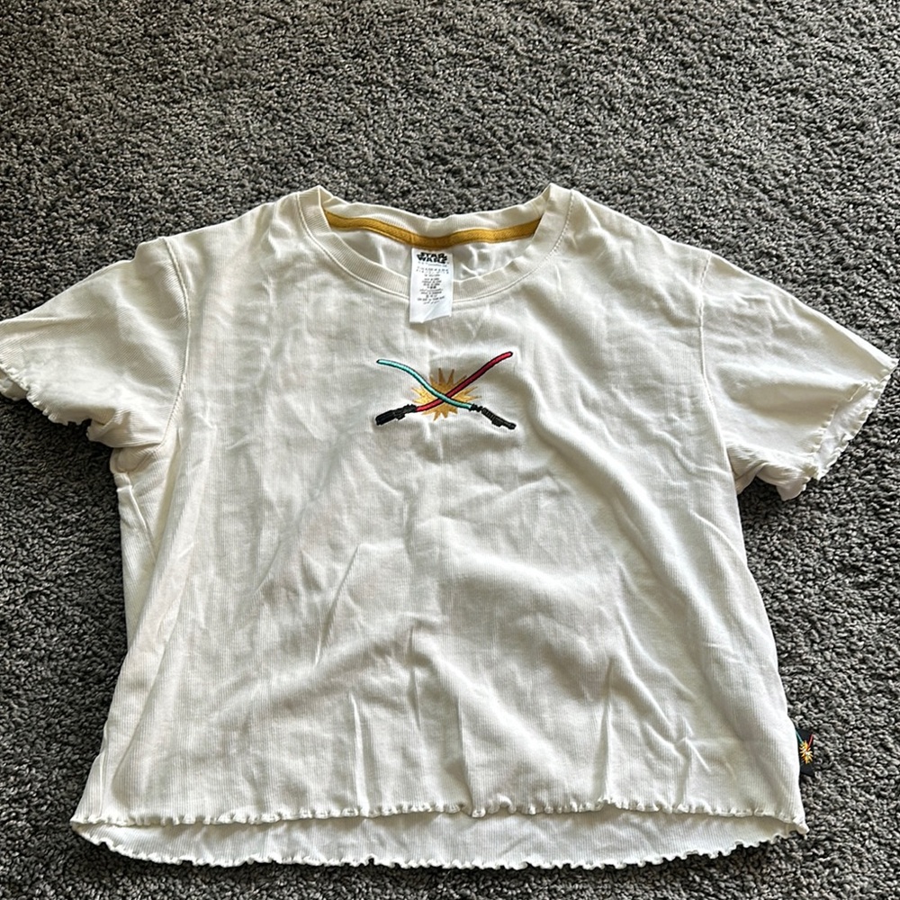 Womens White Graphic Tee